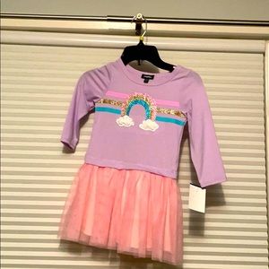 Adorable rainbow dress size 3t NWT